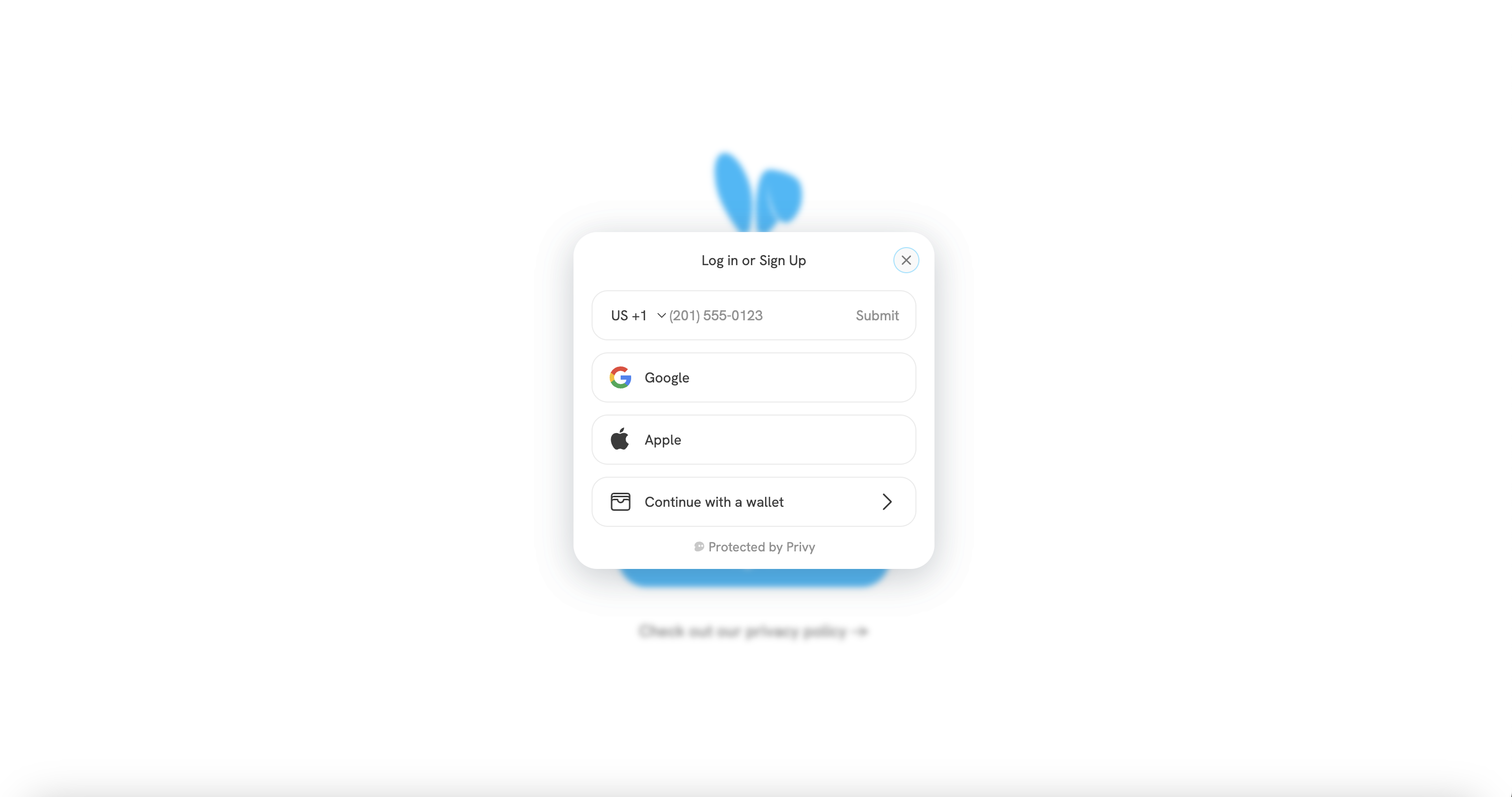 Friend.tech's signup screen